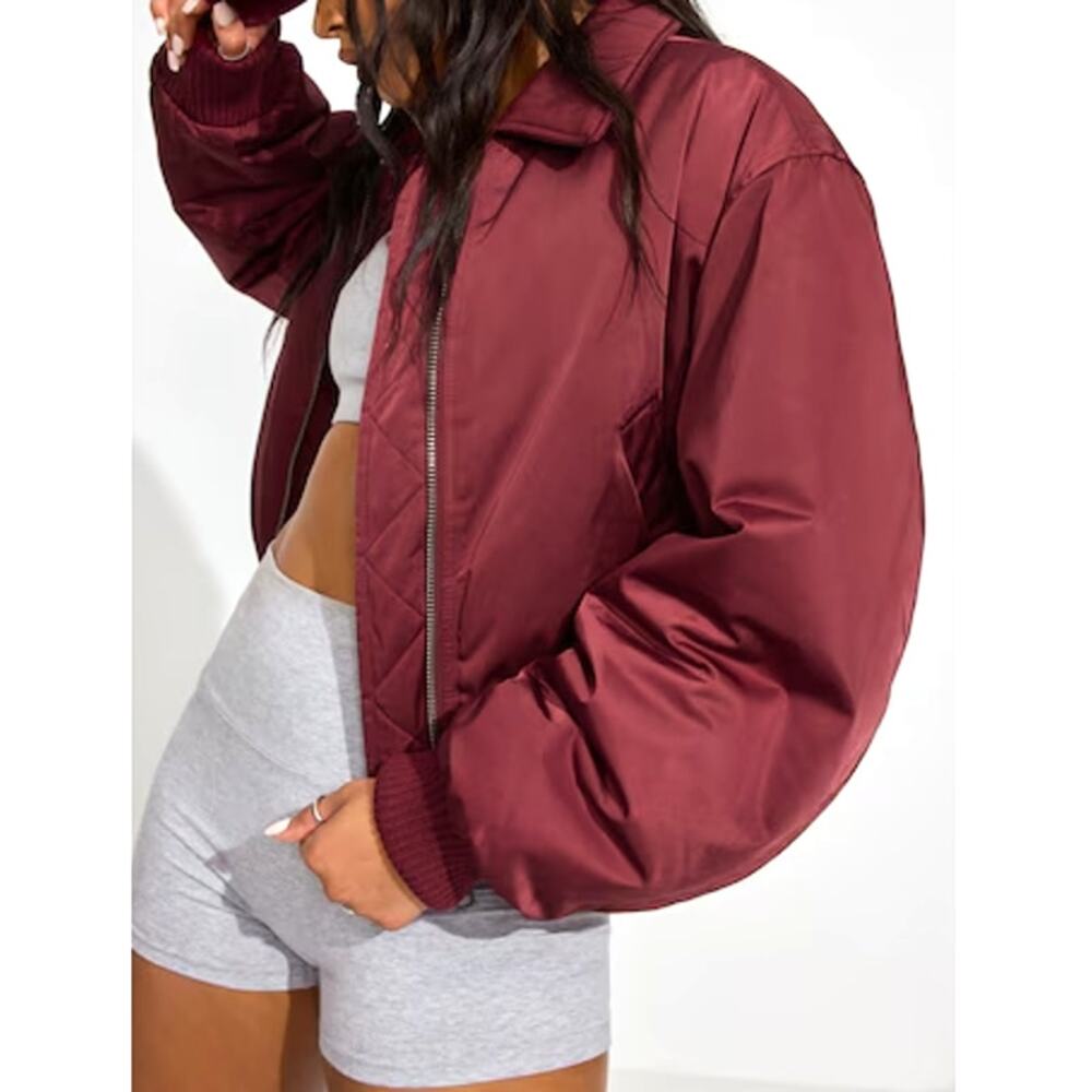 Garage Cabernet Red Bomber Jacket Size L/XL